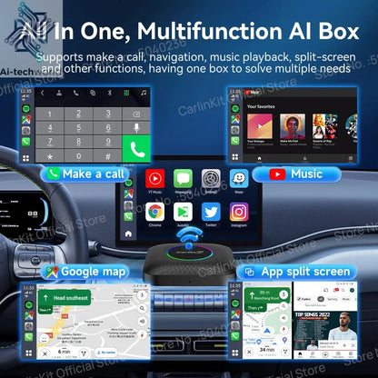 CarlinKit CarPlay Ai Box Android 13 SM6225 8 Cores 64GB 128GB Car Smart Streaming Box Wireless CarPlay Android Auto For Netflix Ai-TechWorld 