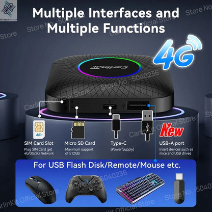 CarlinKit CarPlay Ai Box Android 13 SM6225 8 Cores 64GB 128GB Car Smart Streaming Box Wireless CarPlay Android Auto For Netflix Ai-TechWorld 