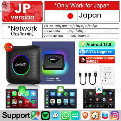 CarlinKit CarPlay Ai Box Android 13 SM6225 8 Cores 64GB 128GB Car Smart Streaming Box Wireless CarPlay Android Auto For Netflix Ai-TechWorld 