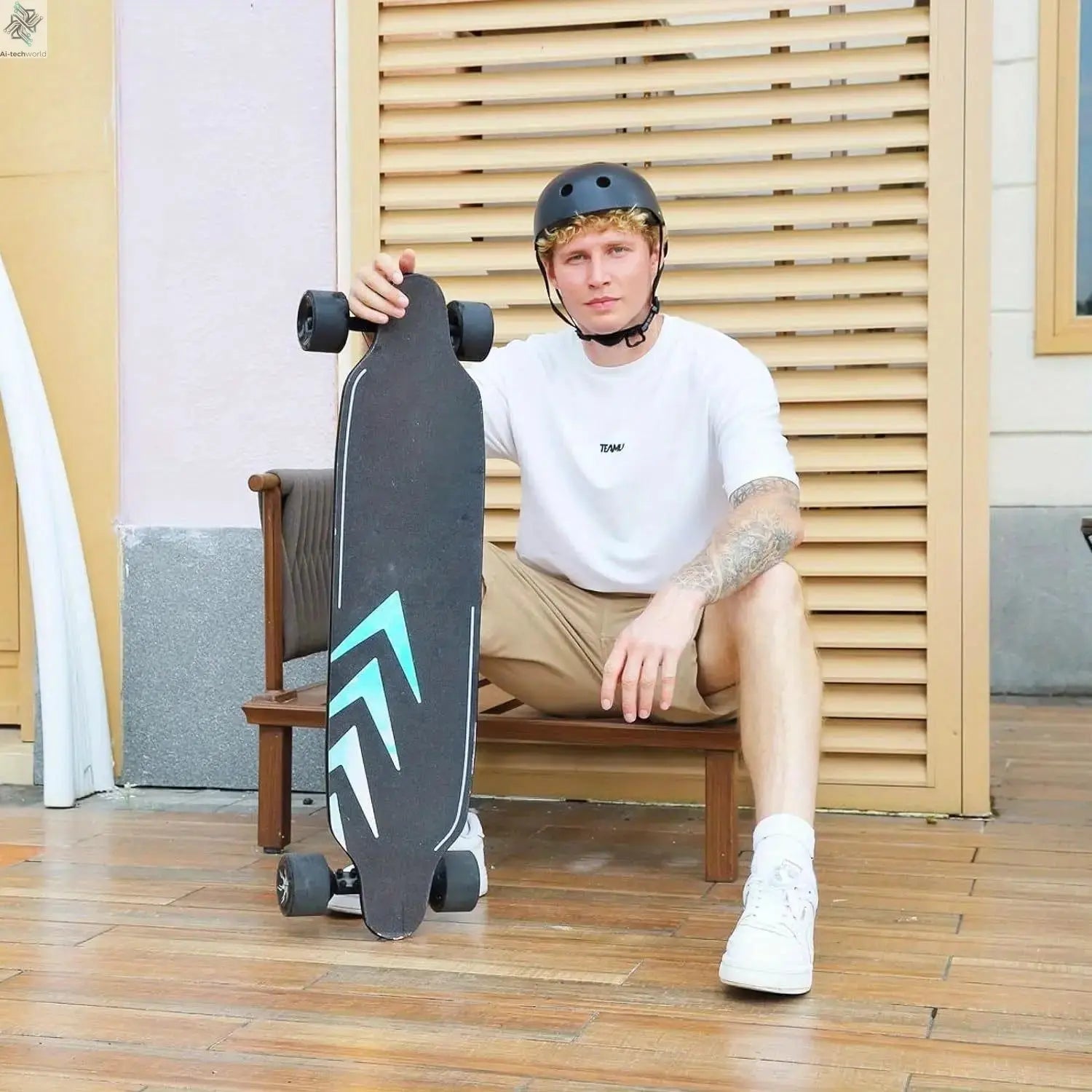 Caroma 38" Electric Skateboard with Remote Control, 1200W Brushless Motor, 28 MPH Top Speed, 300 lbs Max Load, Safety Glow Paper Ai-TechWorld 