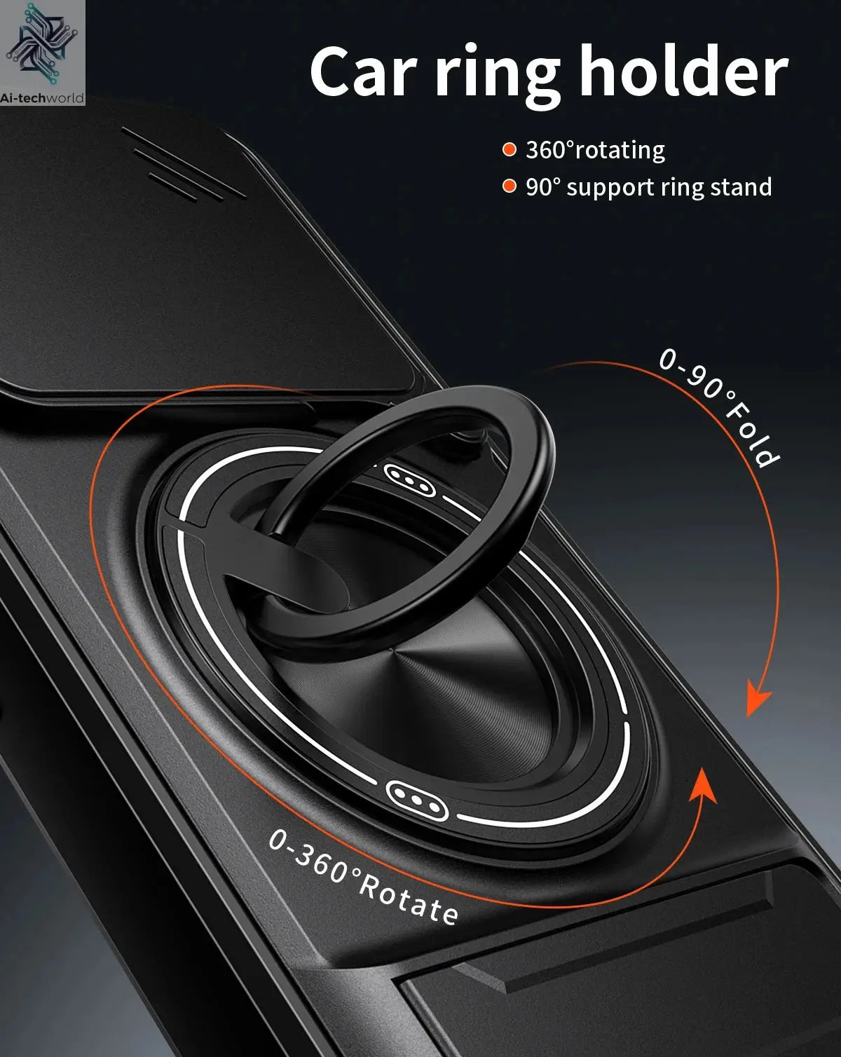 Case For Vivo V60 S30 T4 Pro Armored hard shell 360°rotating magnetic ring holder phone case protective cover For V60 S30 T4 Pro Ai-TechWorld 