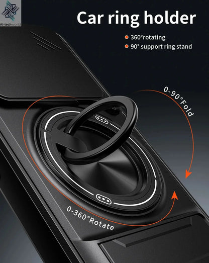 Case For Vivo V60 S30 T4 Pro Armored hard shell 360°rotating magnetic ring holder phone case protective cover For V60 S30 T4 Pro Ai-TechWorld 