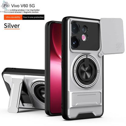 Case For Vivo V60 S30 T4 Pro Armored hard shell 360°rotating magnetic ring holder phone case protective cover For V60 S30 T4 Pro Ai-TechWorld 