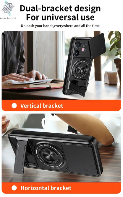 Case For Vivo V60 S30 T4 Pro Armored hard shell 360°rotating magnetic ring holder phone case protective cover For V60 S30 T4 Pro Ai-TechWorld 