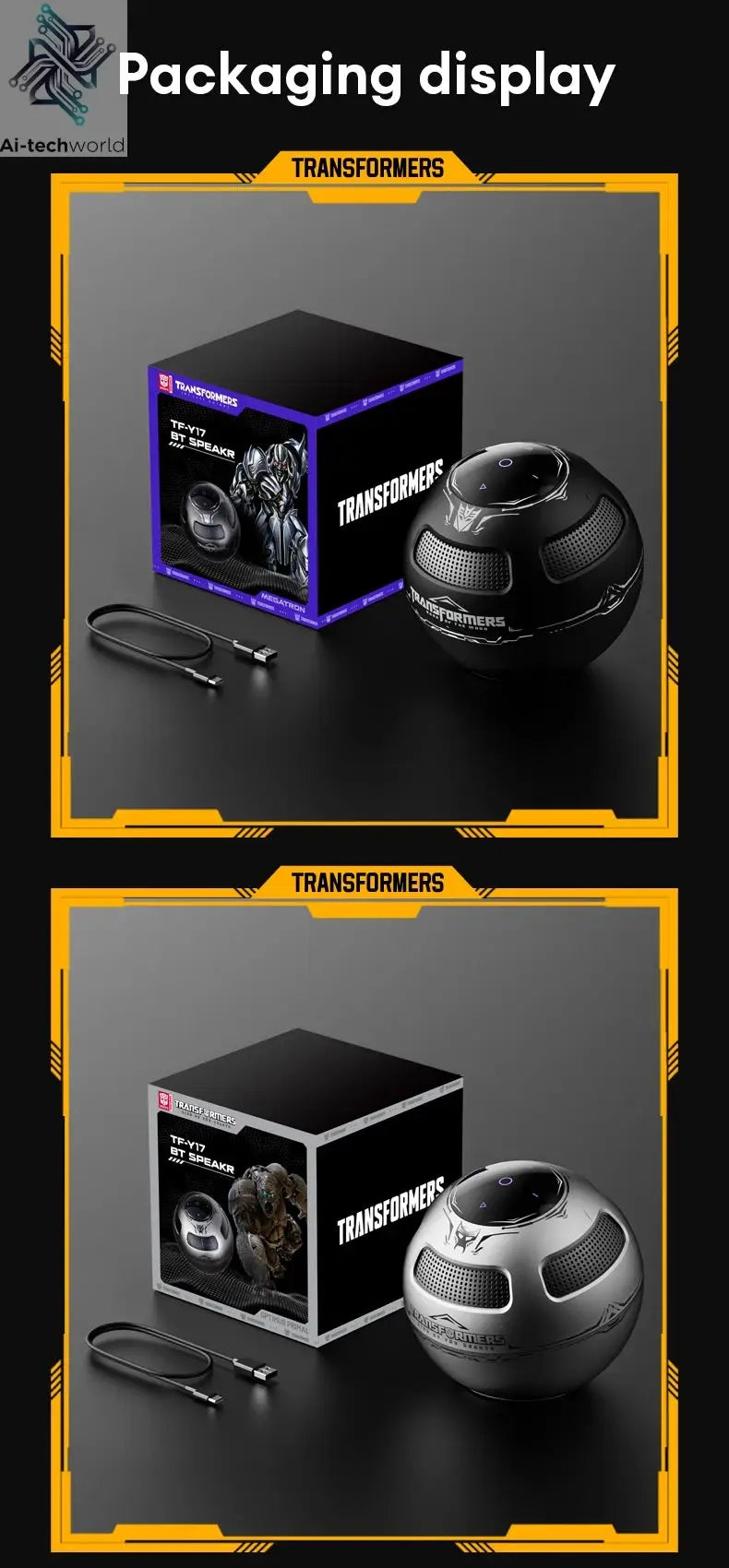 Choice TRANSFORMERS TF-Y17 Portable Loudspeaker Long Endurance Wireless Bluetooth Speaker Stereo Sound Multifunctional Sound box Ai-TechWorld 