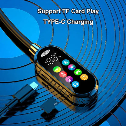 Color Screen Bluetooth 5.4 Earphones Neckband Headphones Wireless Headsets Noise Reduction Earbuds for Live Earphone Monitor - Ai-TechWorld