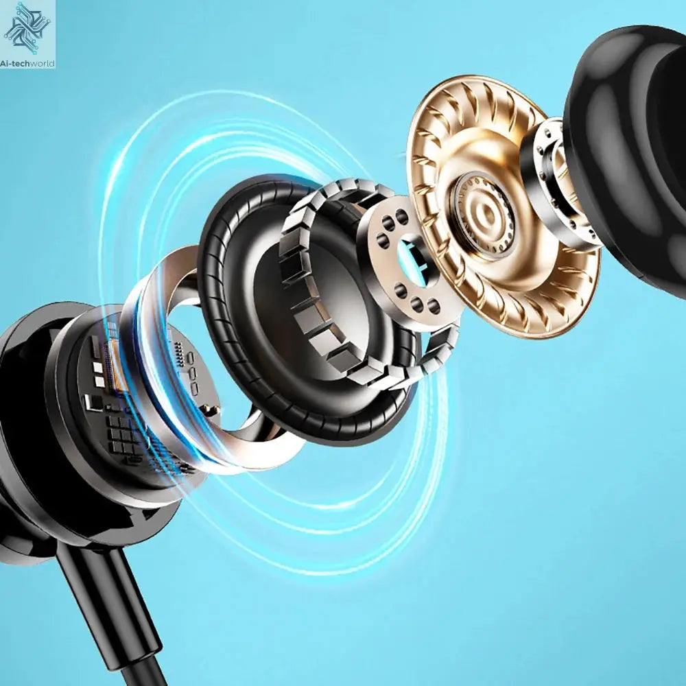 Color Screen Bluetooth 5.4 Earphones Neckband Headphones Wireless Headsets Noise Reduction Earbuds for Live Earphone Monitor - Ai-TechWorld