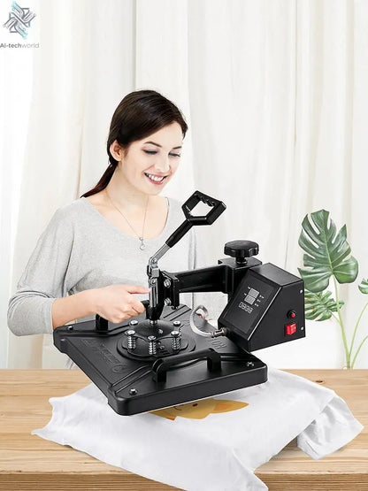 SucceBuy Combo Heat Press Machine 5/6/8 in 1 30*38CM 38*38CM Muntifunctional Sublimation Printer Transfer Mug Hat Plate T-Shirt Ai-TechWorld