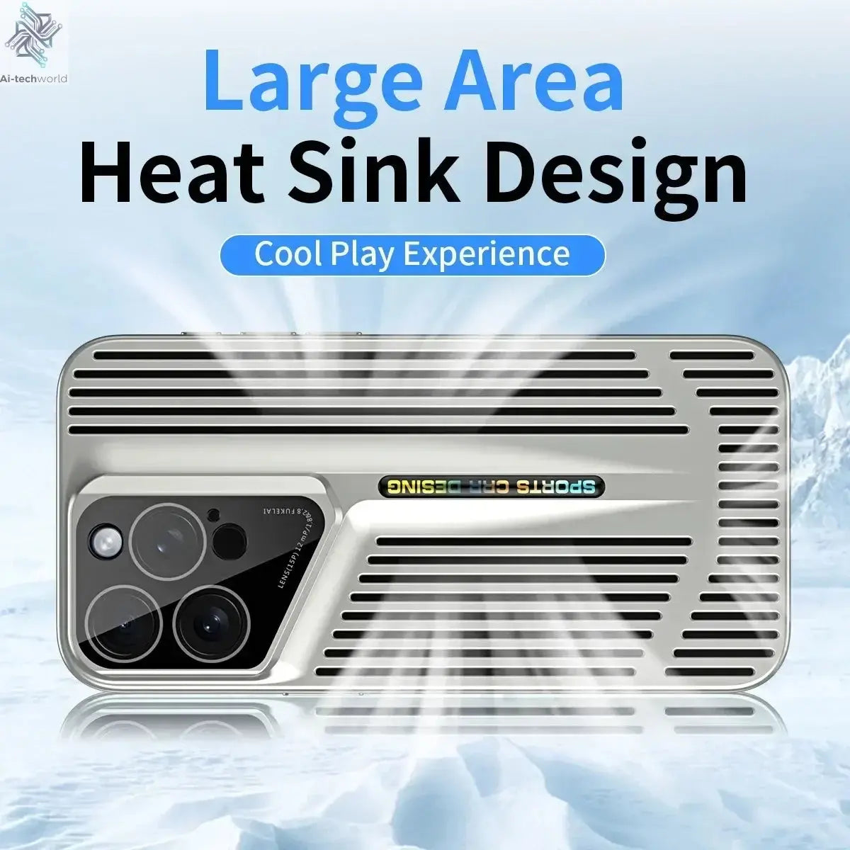 Comes With lLns Film Breathable Heat Dissipation Cooling Cases For iPhone 16 15 Pro Max 14 13 12 11 PC Hard Back Covers Ai-TechWorld 