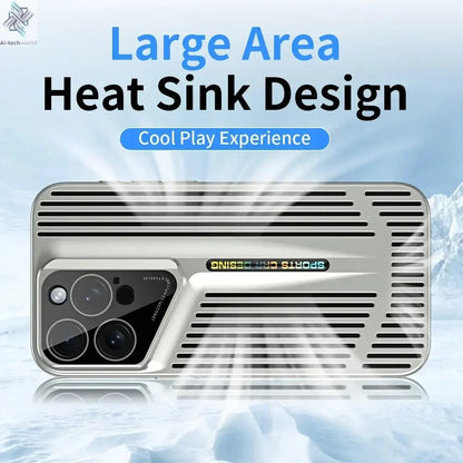 Comes With lLns Film Breathable Heat Dissipation Cooling Cases For iPhone 16 15 Pro Max 14 13 12 11 PC Hard Back Covers Ai-TechWorld 
