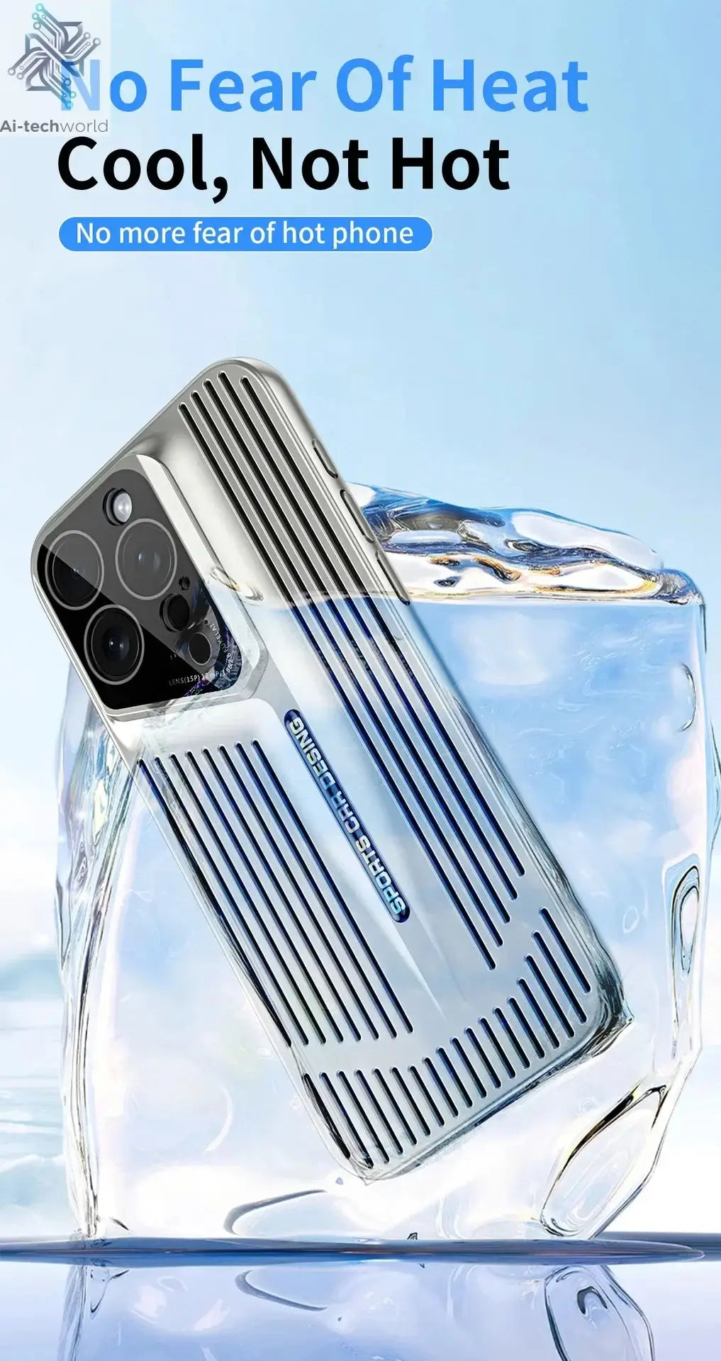 Comes With lLns Film Breathable Heat Dissipation Cooling Cases For iPhone 16 15 Pro Max 14 13 12 11 PC Hard Back Covers Ai-TechWorld 