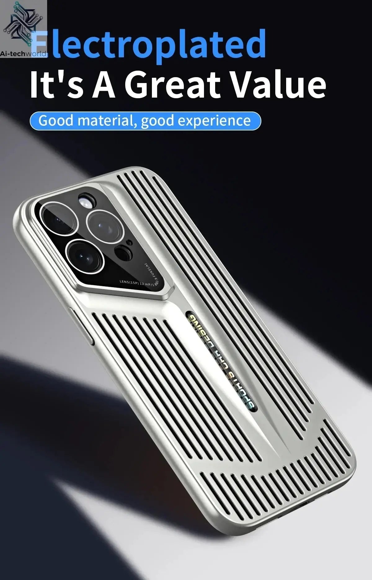 Comes With lLns Film Breathable Heat Dissipation Cooling Cases For iPhone 16 15 Pro Max 14 13 12 11 PC Hard Back Covers Ai-TechWorld 