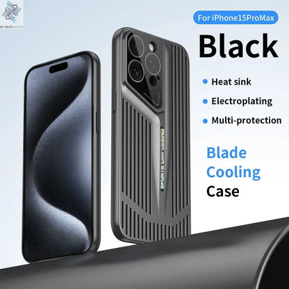 Comes With lLns Film Breathable Heat Dissipation Cooling Cases For iPhone 16 15 Pro Max 14 13 12 11 PC Hard Back Covers Ai-TechWorld 
