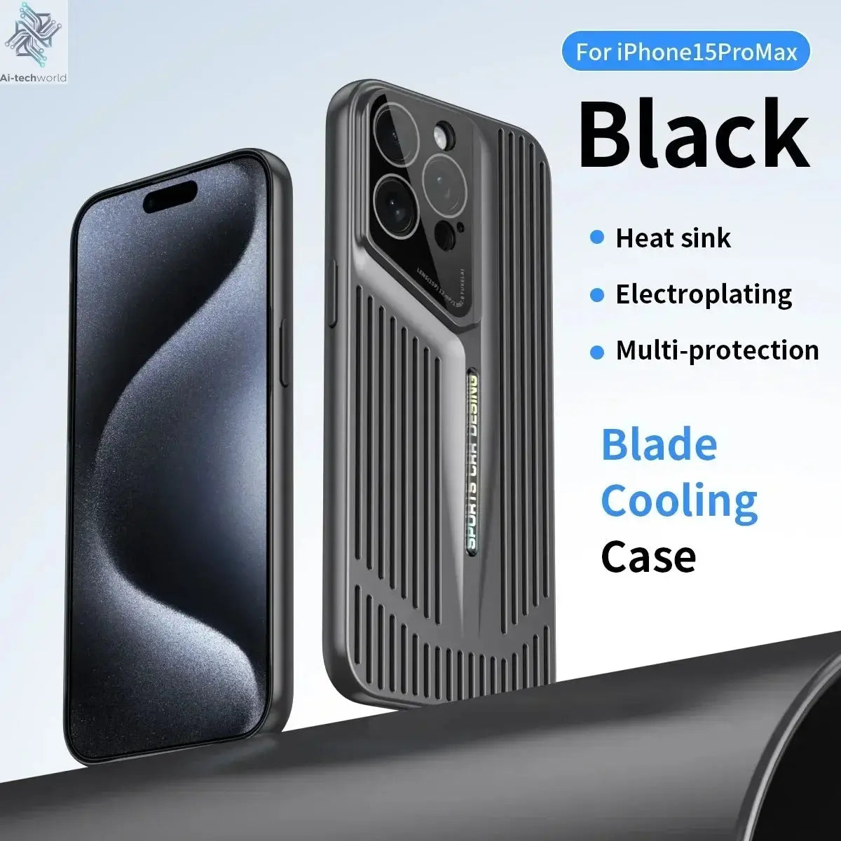 Comes With lLns Film Breathable Heat Dissipation Cooling Cases For iPhone 16 15 Pro Max 14 13 12 11 PC Hard Back Covers Ai-TechWorld 