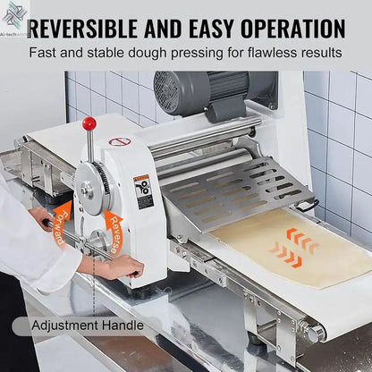 Commercial Dough Sheeter hine, 19.7-Inch Reversible Pu Pastry Sheeter and ondant Roller, Electric Dough Roller 0-1.4" Adjustable Ai-TechWorld 