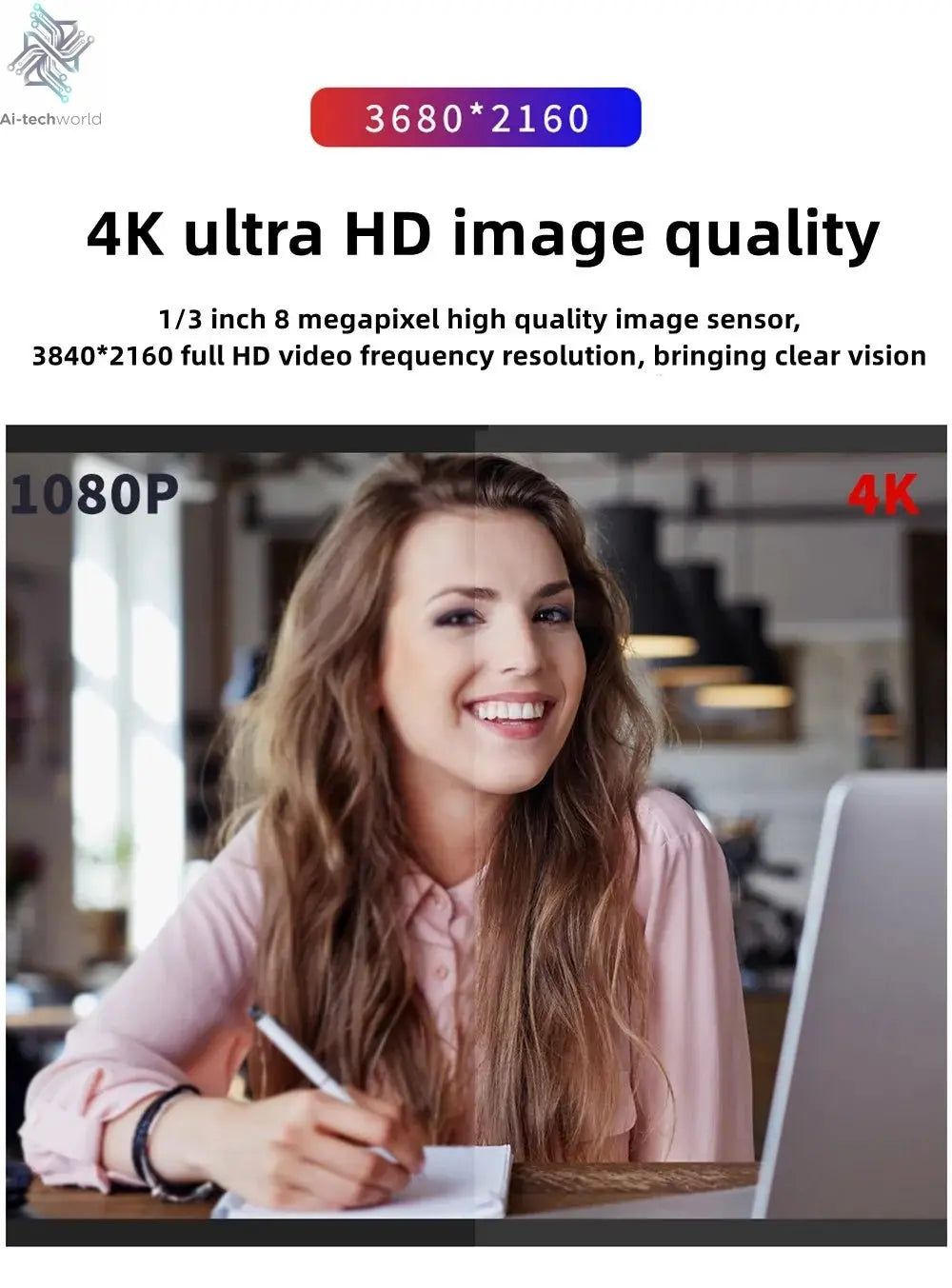 Conference Camera PTZ Video 4K/1080P AI Tracking 30/60fps USB3.0 HDMI LAN POE/USB 20/10X For Educate Live Business Meet Medicine - Ai - TechWorld