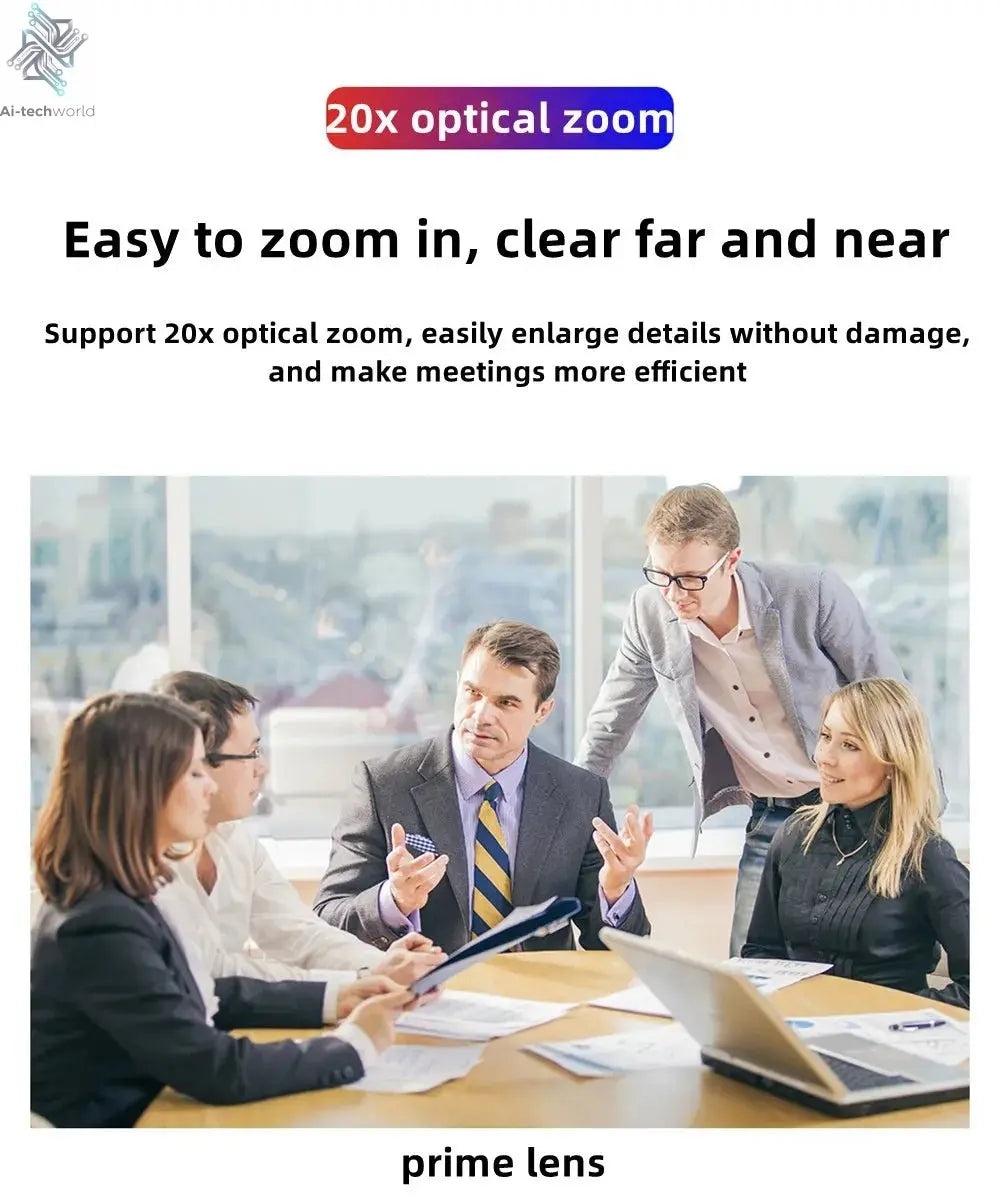 Conference Camera PTZ Video 4K/1080P AI Tracking 30/60fps USB3.0 HDMI LAN POE/USB 20/10X For Educate Live Business Meet Medicine - Ai - TechWorld