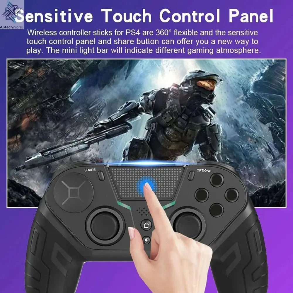 Controller For PS4 PS3 PS Playstation 4 3 PC Control Wireless Bluetooth Mobile Android TV Gamepad Gaming Game Pad Joystick Phone Ai-TechWorld 