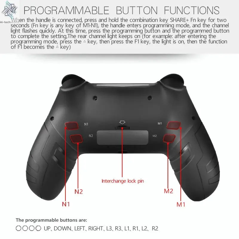 Controller For PS4 PS3 PS Playstation 4 3 PC Control Wireless Bluetooth Mobile Android TV Gamepad Gaming Game Pad Joystick Phone Ai-TechWorld 