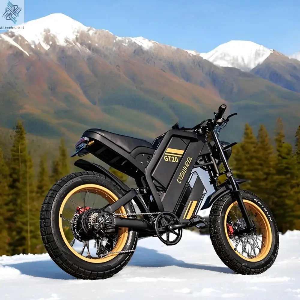 Coswheel Electric bike for Adult 2000W 60V Off-Road Motorcycle Mountain Bikes 20Inch Electric bike Fatbike Motorcycles ebike Ai-TechWorld 