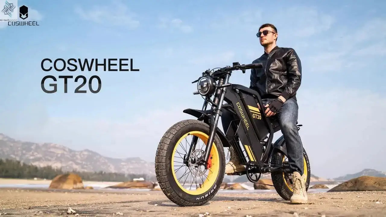 Coswheel Electric bike for Adult 2000W 60V Off-Road Motorcycle Mountain Bikes 20Inch Electric bike Fatbike Motorcycles ebike Ai-TechWorld 