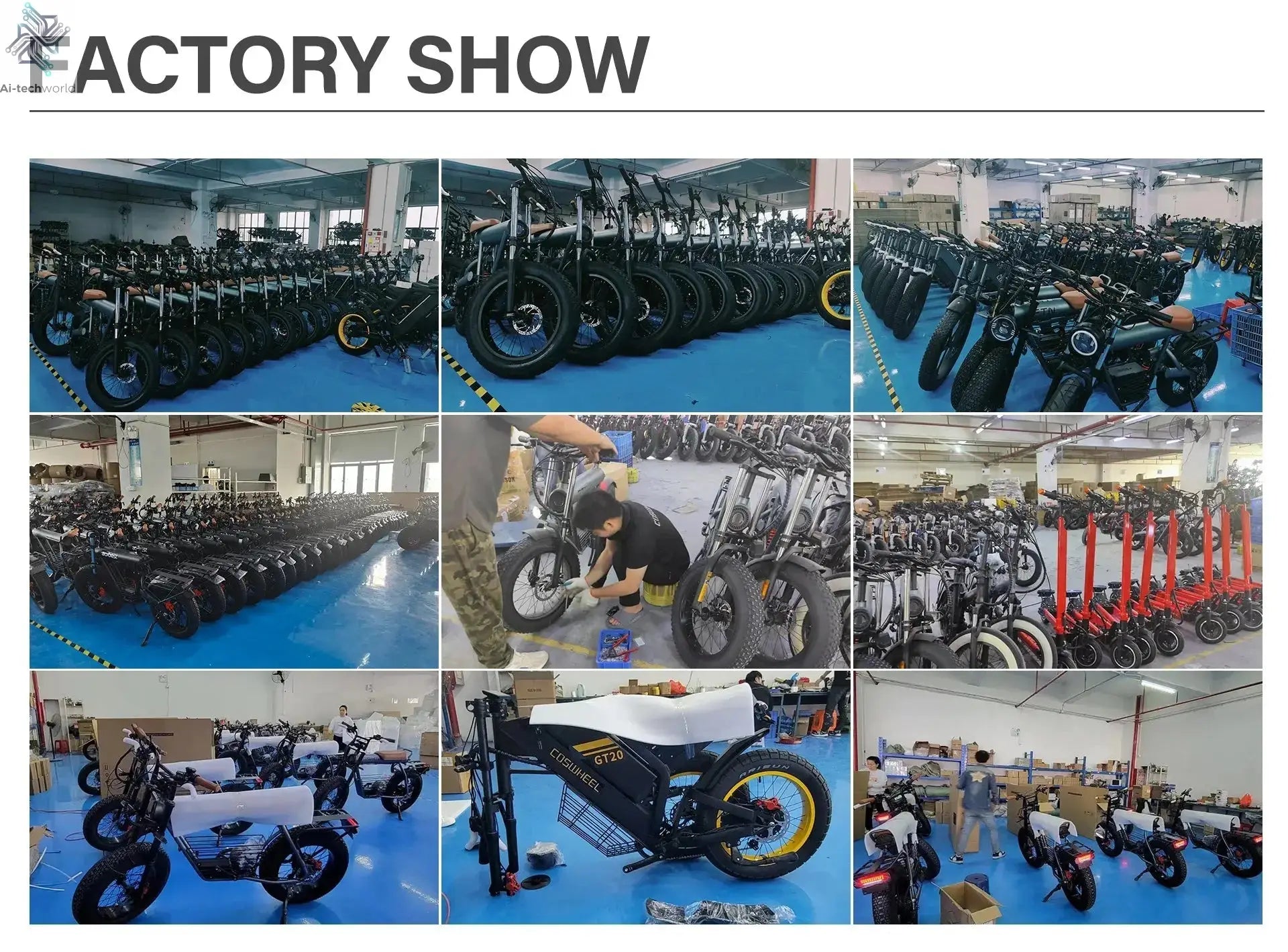 Coswheel Electric bike for Adult 2000W 60V Off-Road Motorcycle Mountain Bikes 20Inch Electric bike Fatbike Motorcycles ebike Ai-TechWorld 