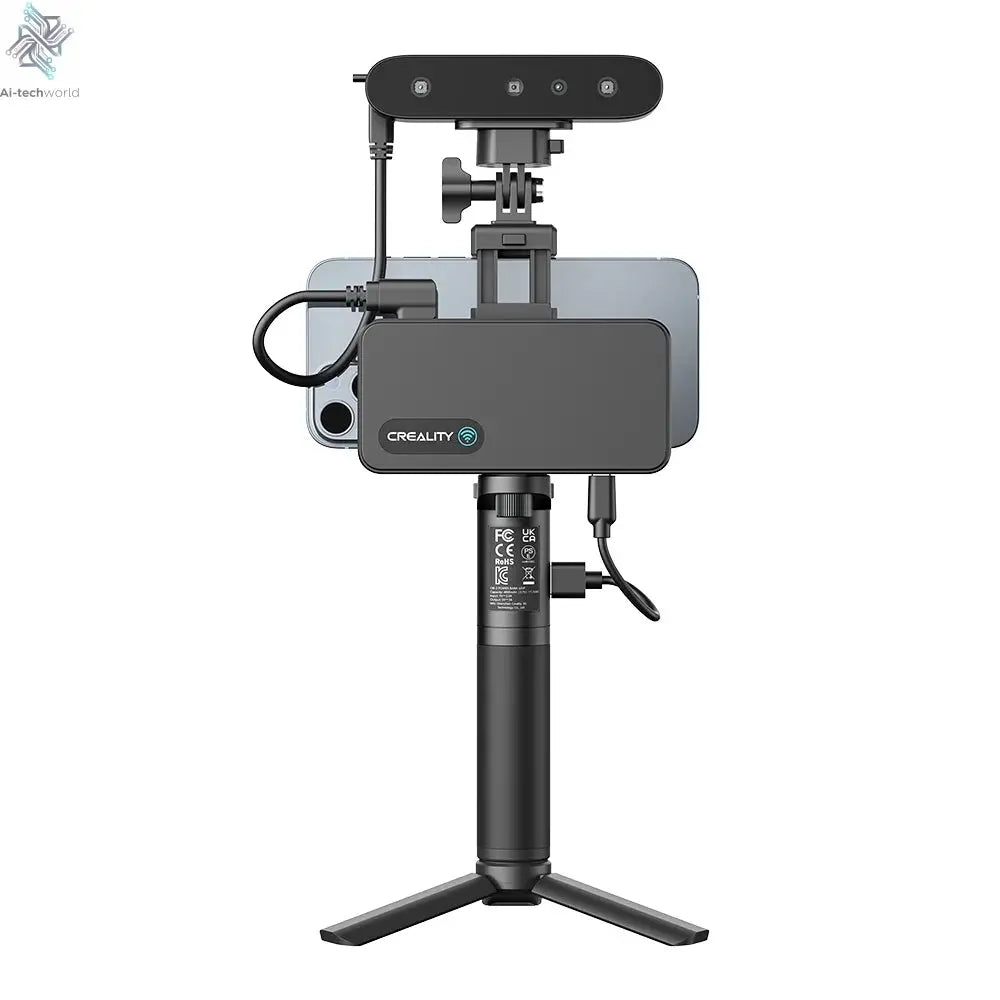 Creality 3D Scanner CR-Scan Ferret Pro Handheld Anti-shake Tracking WiFi6 24-bit full-color Wireless Scanning 0.1mm Accuracy Ai-TechWorld