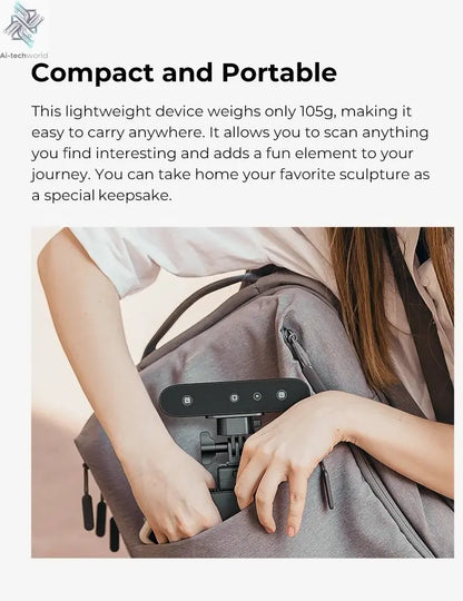 Creality 3D Scanner CR-Scan Ferret Pro Handheld Anti-shake Tracking WiFi6 24-bit full-color Wireless Scanning 0.1mm Accuracy Ai-TechWorld