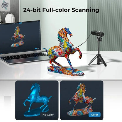 Creality CR-Scan Ferret SE 3D Scanner Anti-Shake Tracking 24-Bit Full Color Up to 0.05mm 30fps Scanning Speed 150-2000mm Ai-TechWorld