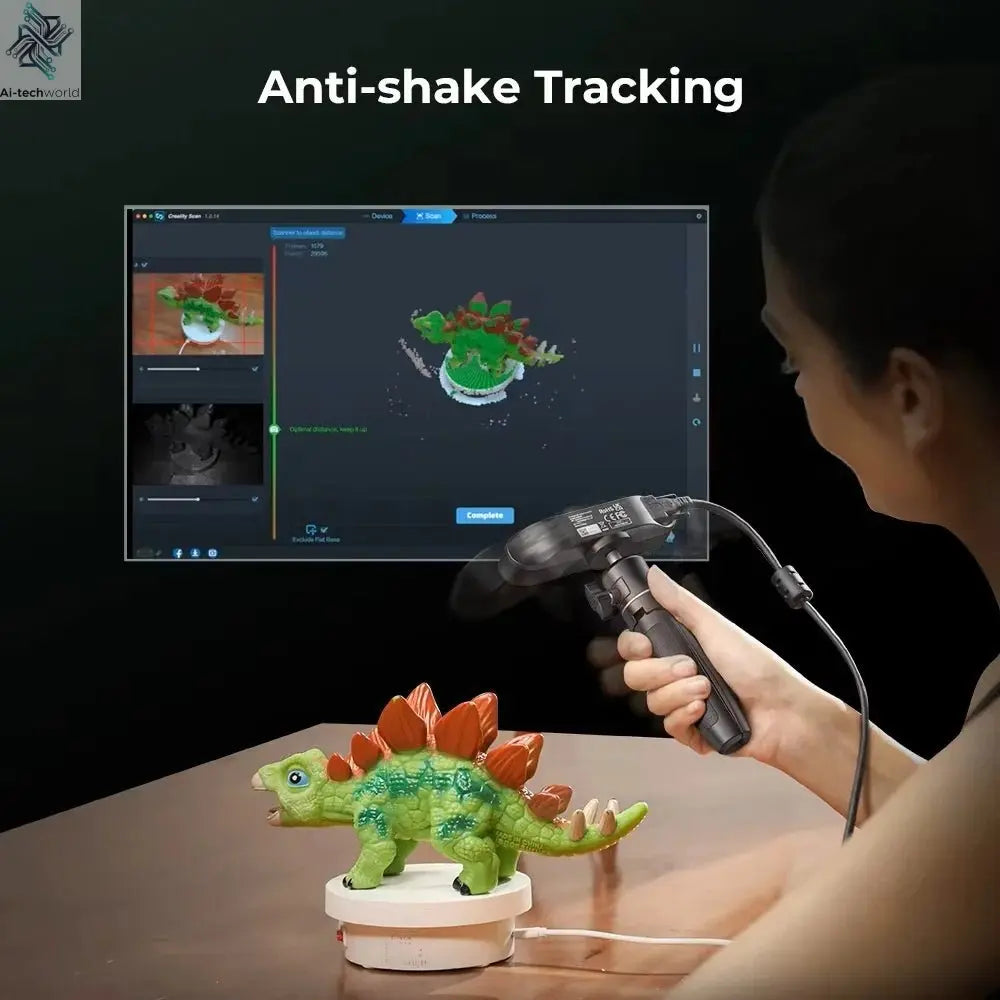 Creality CR-Scan Ferret SE 3D Scanner Anti-Shake Tracking 24-Bit Full Color Up to 0.05mm 30fps Scanning Speed 150-2000mm Ai-TechWorld