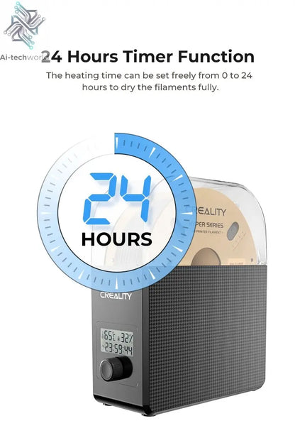 Creality Filament Dryer Upgrade Fan Filament Dry Box 1KG PLA PETG ABS TPU Filaments Dehydrator Storage Box Filament Spool Holder Ai-TechWorld