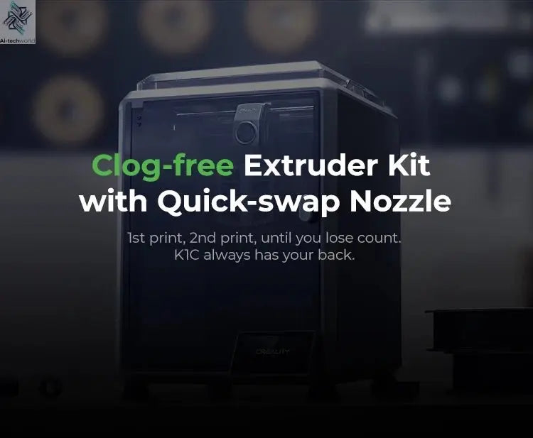 Creality K1C 3D Printer 600mm/s Auto Leveling Robust Direct Extruder Tri-High Speed Printing Upgrade K1 with AI Camera Printer Ai-TechWorld