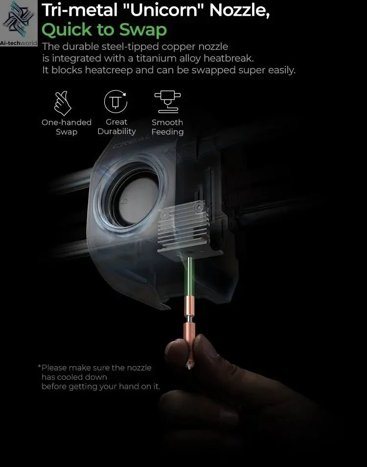 Creality K1C 3D Printer 600mm/s Auto Leveling Robust Direct Extruder Tri-High Speed Printing Upgrade K1 with AI Camera Printer Ai-TechWorld