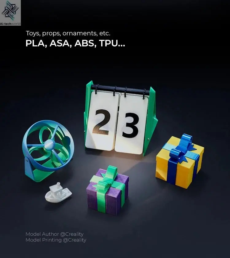 Creality K1C 3D Printer 600mm/s Auto Leveling Robust Direct Extruder Tri-High Speed Printing Upgrade K1 with AI Camera Printer Ai-TechWorld