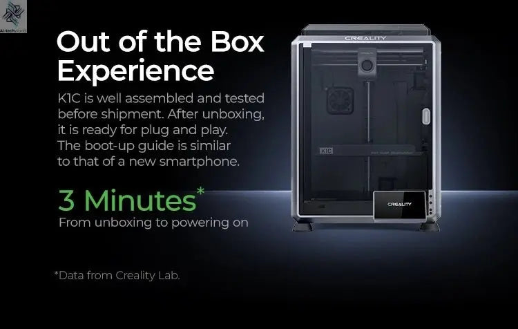 Creality K1C 3D Printer 600mm/s Auto Leveling Robust Direct Extruder Tri-High Speed Printing Upgrade K1 with AI Camera Printer Ai-TechWorld