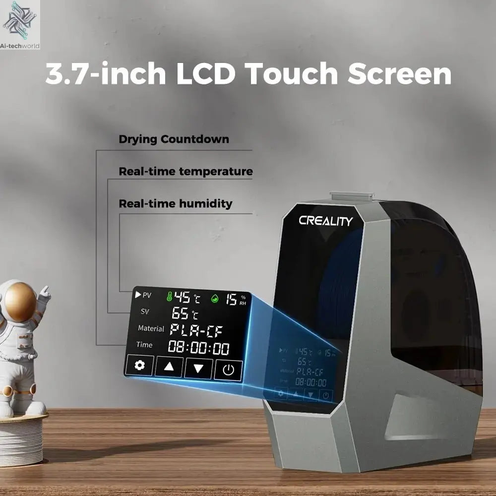 Creality Space Pi Filament Dryer Real-time Humidity&temperature Monitoring 1kg 3D Printer Filament Dryer Box Storage Holder Ai-TechWorld