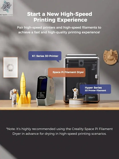 Creality Space Pi Filament Dryer Real-time Humidity&temperature Monitoring 1kg 3D Printer Filament Dryer Box Storage Holder Ai-TechWorld