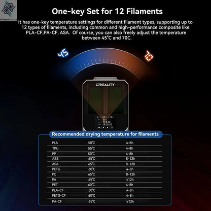 Creality Space Pi Filament Dryer & Drying Box - 2 Rolls Dehydrator for 2KG Filament Ai-TechWorld