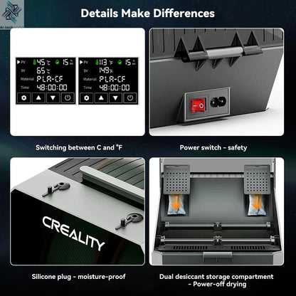 Creality Space Pi Filament Dryer & Drying Box - 2 Rolls Dehydrator for 2KG Filament Ai-TechWorld