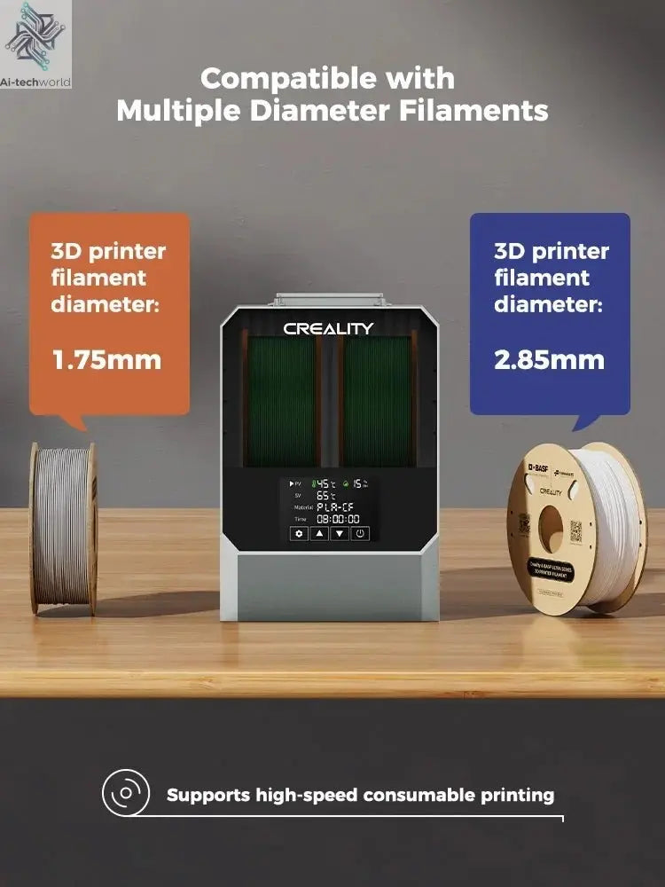 Creality Space Pi Filament Dryer & Drying Box - 2 Rolls Dehydrator for 2KG Filament Ai-TechWorld