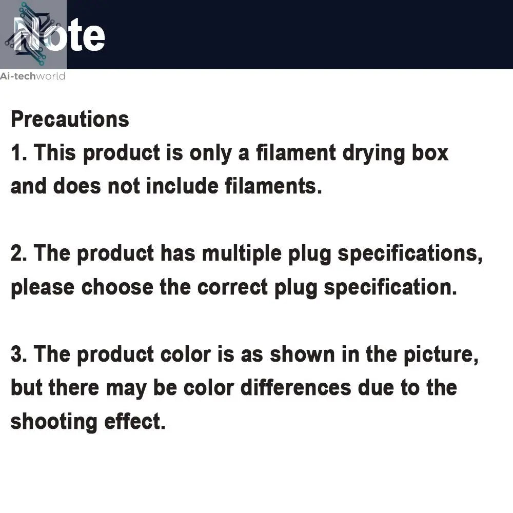 Creality Space Pi Filament Dryer & Drying Box - 2 Rolls Dehydrator for 2KG Filament Ai-TechWorld