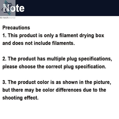 Creality Space Pi Filament Dryer & Drying Box - 2 Rolls Dehydrator for 2KG Filament Ai-TechWorld