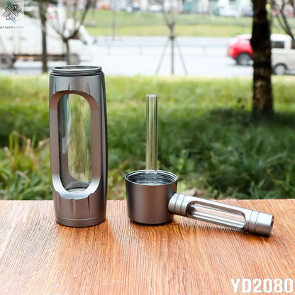 Cross-Border New Arrival Hammer-Shaped Aluminum Alloy Pipe Portable Metal Glass Tobacco Pipe Removable Easy to Clean Pipe Ai-TechWorld 