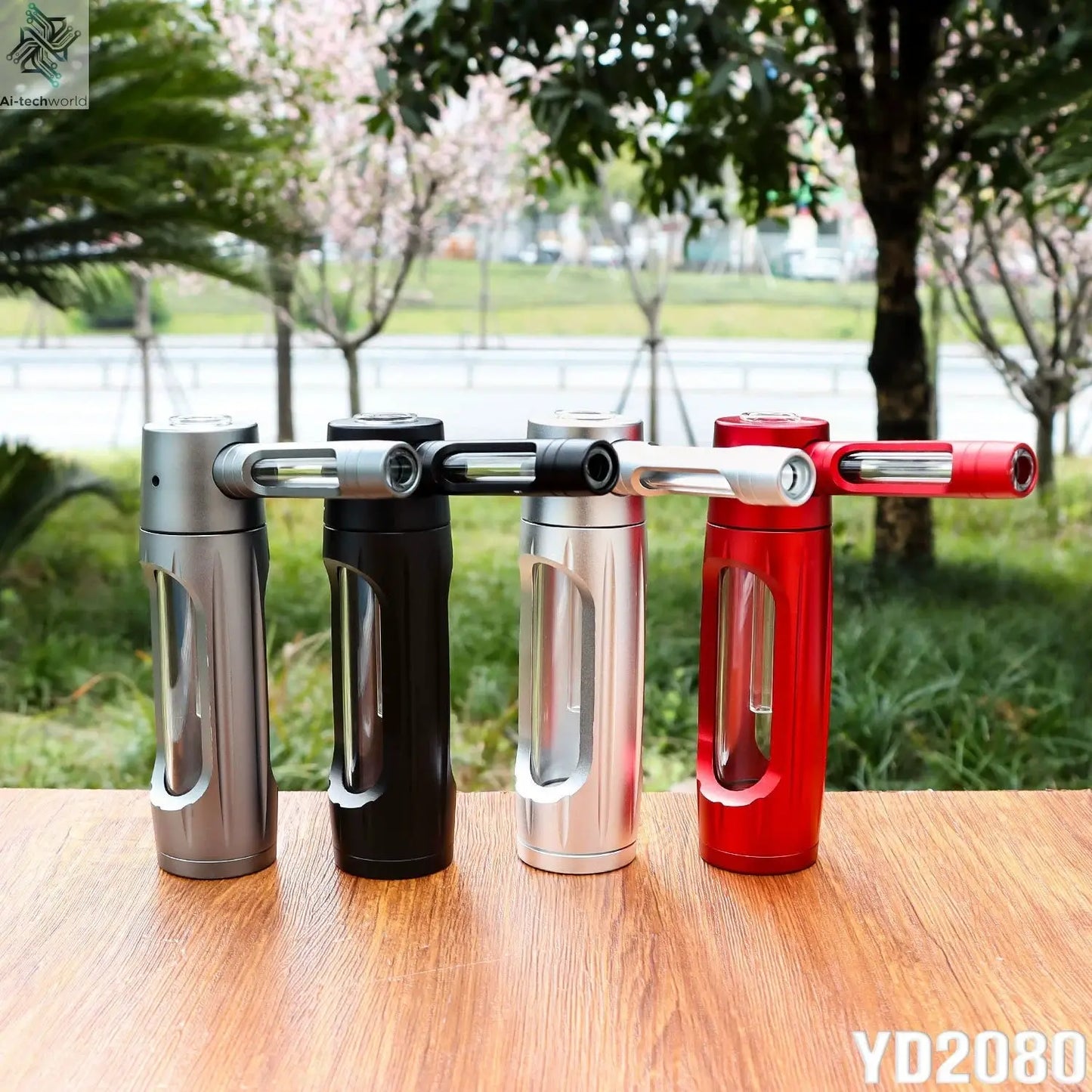 Cross-Border New Arrival Hammer-Shaped Aluminum Alloy Pipe Portable Metal Glass Tobacco Pipe Removable Easy to Clean Pipe Ai-TechWorld 