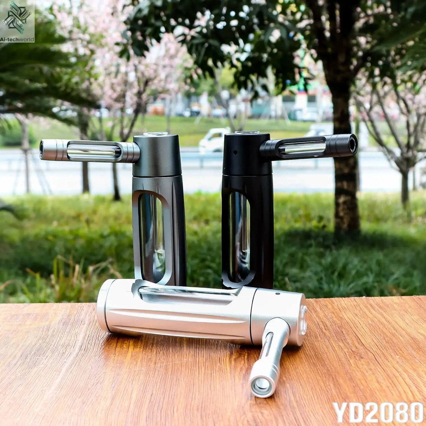 Cross-Border New Arrival Hammer-Shaped Aluminum Alloy Pipe Portable Metal Glass Tobacco Pipe Removable Easy to Clean Pipe Ai-TechWorld 