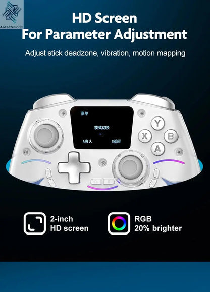 Cross-border Gaming Controller with 2-inch Smart Interactive Screen for PC, Switch, PS4, Android, HarmonyOS, and iOS Streaming Ai-TechWorld 