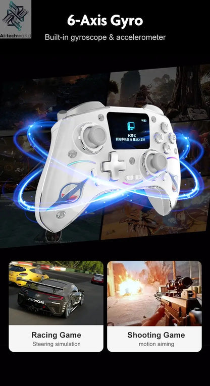 Cross-border Gaming Controller with 2-inch Smart Interactive Screen for PC, Switch, PS4, Android, HarmonyOS, and iOS Streaming Ai-TechWorld 