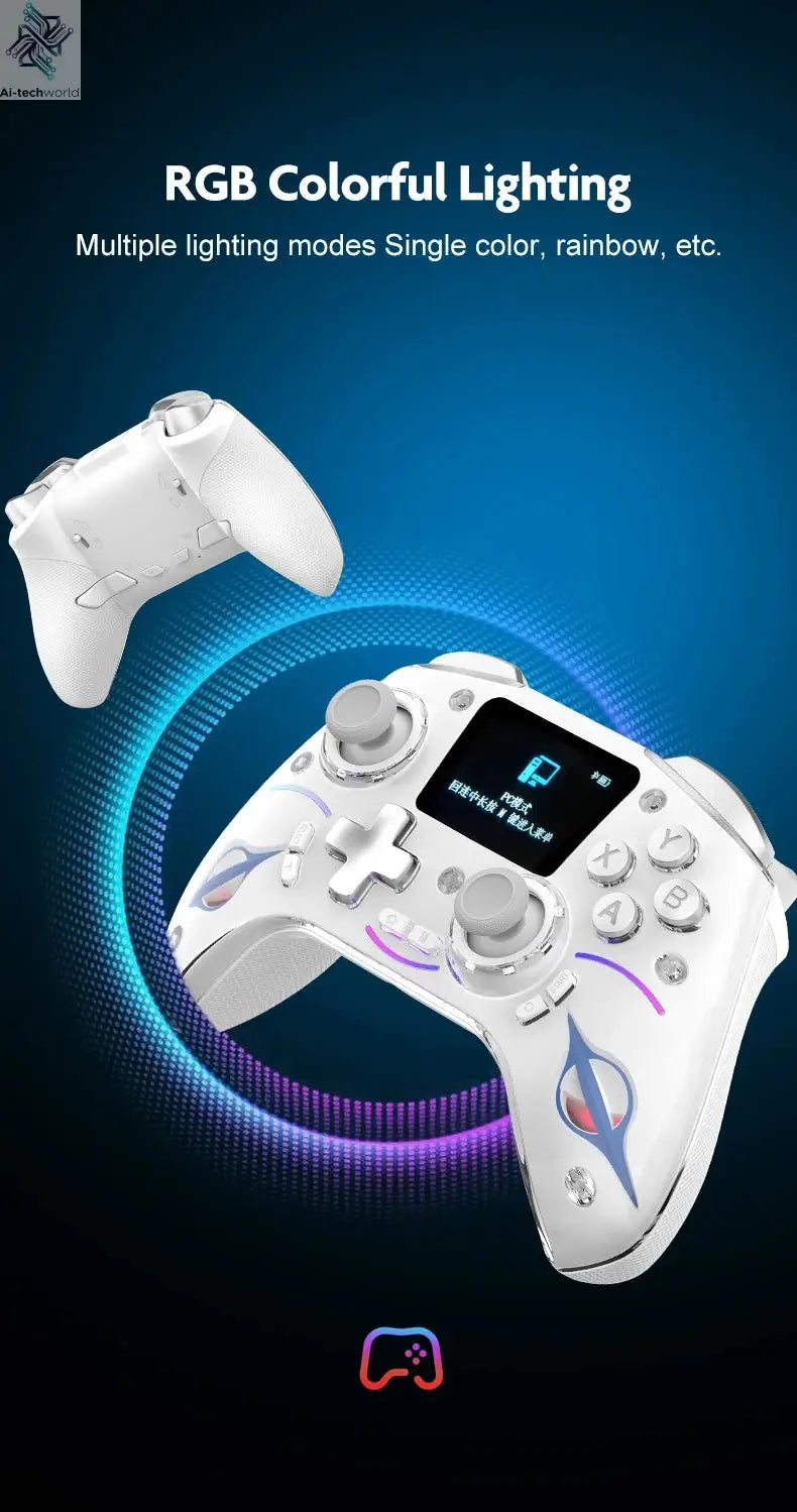 Cross-border Gaming Controller with 2-inch Smart Interactive Screen for PC, Switch, PS4, Android, HarmonyOS, and iOS Streaming Ai-TechWorld 