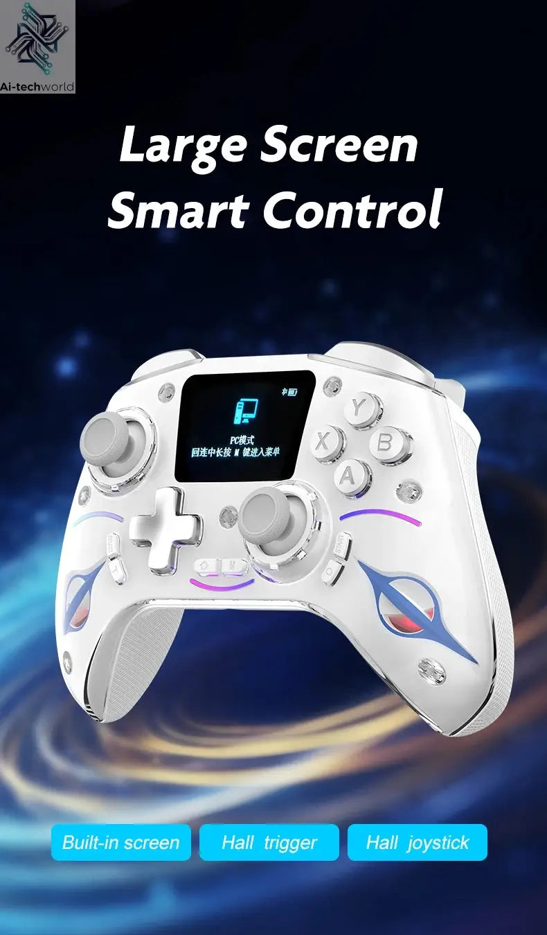 Cross-border Gaming Controller with 2-inch Smart Interactive Screen for PC, Switch, PS4, Android, HarmonyOS, and iOS Streaming Ai-TechWorld 