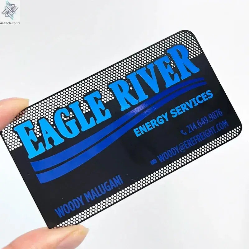 Custom Engraved Stainless Steel Nfc Metal Card Laser Cut Black Mirror Blanks Metal Business Cards Ai-TechWorld 